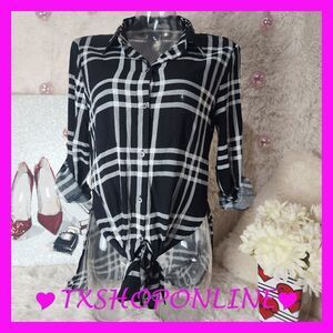 MEDIUM New look High Low Blouse Top NWT